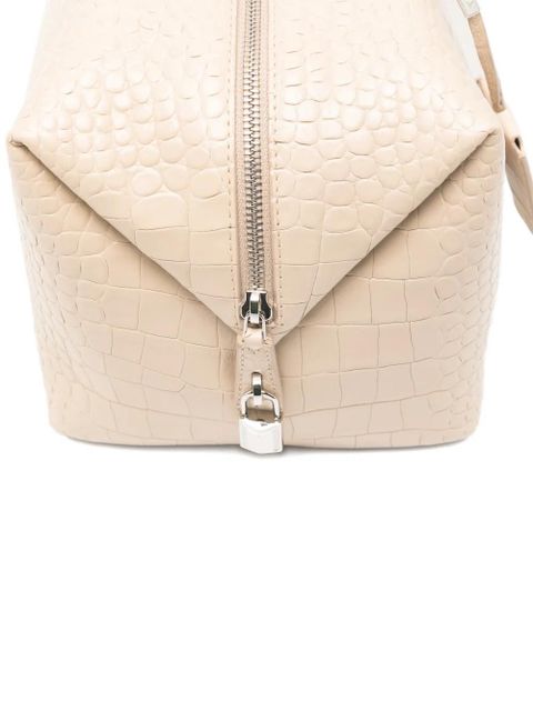 Max Mara Mxaholdall crocodile-effect tote bag - Neutrals