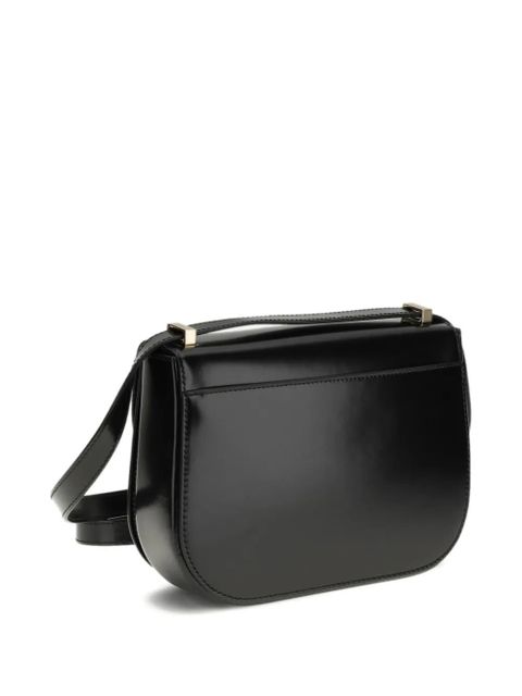 Ferragamo logo-plaque cross body bag - Black