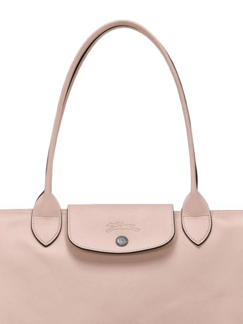 Longchamp leather tote bag - Neutrals