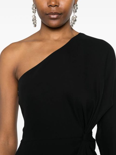 Valentino Garavani one-shoulder feather dress - Black