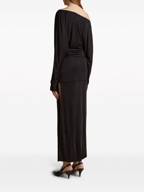 KHAITE The Junet off-shoulder maxi dress - Black