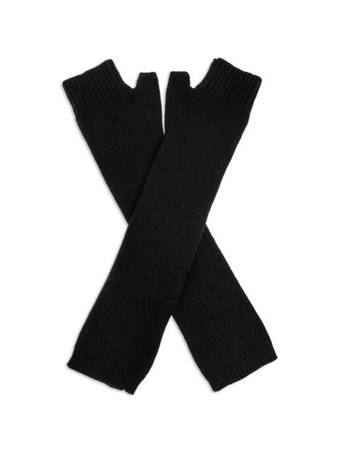 GANNI embroidered fingerless gloves - Black - zdjęcie produktu nr 2