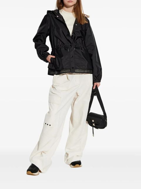 Moncler crochet-trim jacket - Black