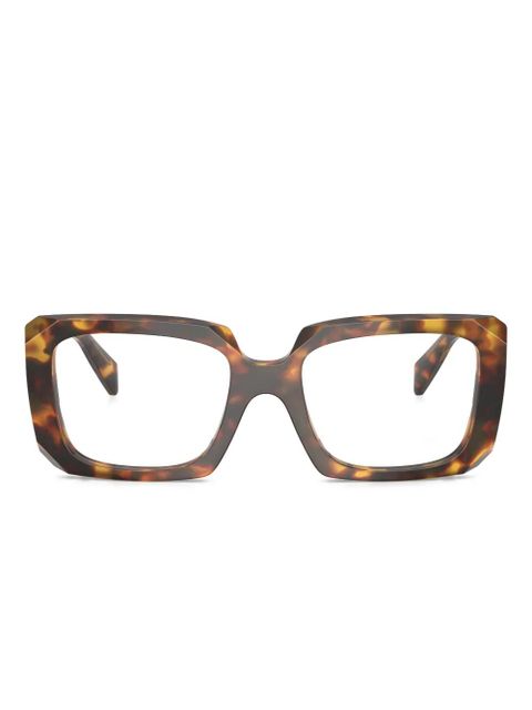 Prada Eyewear square-frame tortoiseshell glasses - Brown