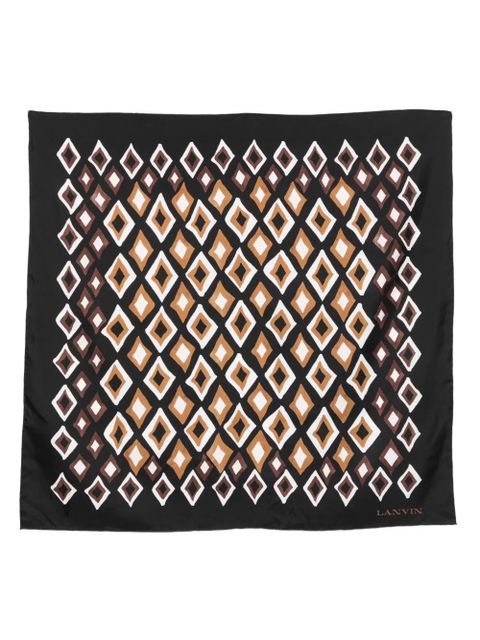 Lanvin diamond-print scarf - Black - zdjęcie produktu nr 1