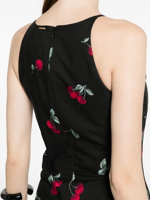 TWINSET cherry-print midi dress - Black