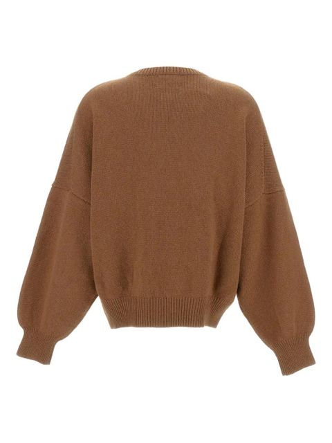 KHAITE crew-neck long-sleeve sweater - Brown - zdjęcie produktu nr 2