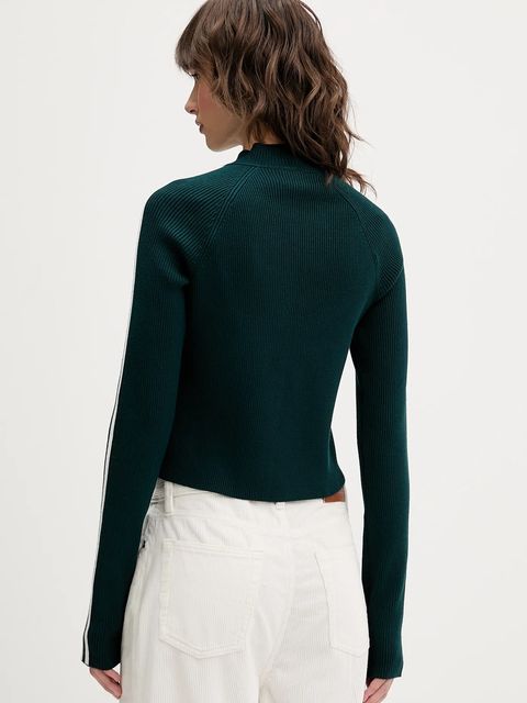 adidas Originals kardigan Slim Knit Tt damski kolor zielony JY2599