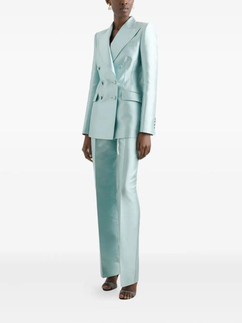 Dolce & Gabbana Shantung silk trousers - Blue - zdjęcie produktu nr 2