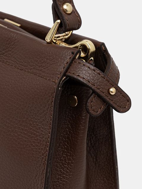 Answear.LAB torebka skórzana kolor brązowy