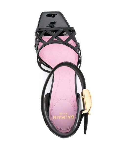 Balmain Uma patent-leather sandals - Black
