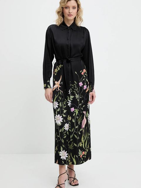 Answear.LAB sukienka kolor czarny maxi prosta - zdjęcie produktu nr 2