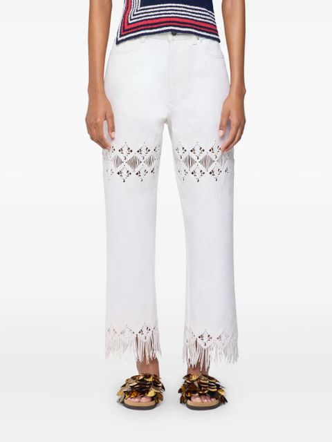 Rabanne embroidered fringed trousers - White - zdjęcie produktu nr 2