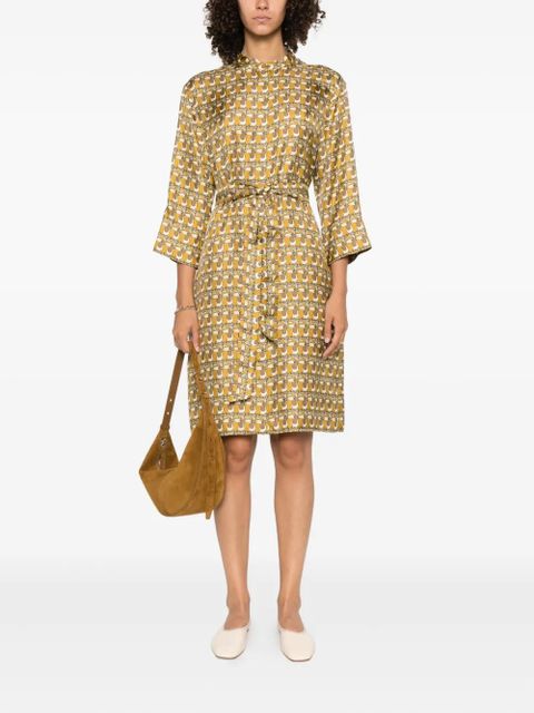 Max Mara toucan-print silk dress - Neutrals - zdjęcie produktu nr 2