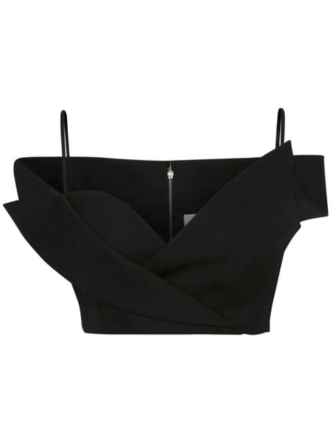 Alexander McQueen Trompe L'oeil tailored crop top - Black - zdjęcie produktu nr 1