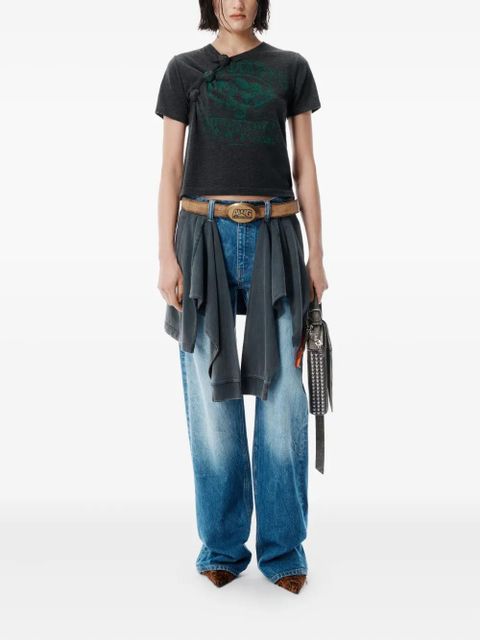 Alexander Wang knotted graphic T-shirt - Black