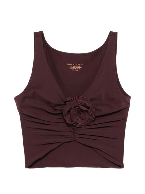 Magda Butrym floral-appliqué bikini top - Red - zdjęcie produktu nr 2