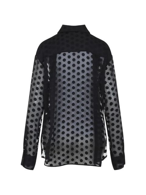 The Frankie Shop polka dot collared shirt - Black - zdjęcie produktu nr 2
