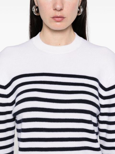 KHAITE striped sweater - White