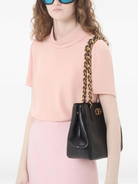 Valentino Garavani hook-and-eye georgette top - Pink