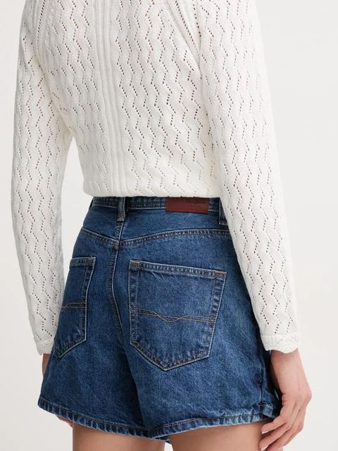 Pepe Jeans spódnicospodnie REGULAR SKORT HW damskie kolor niebieski gładkie high waist PL801187ID3