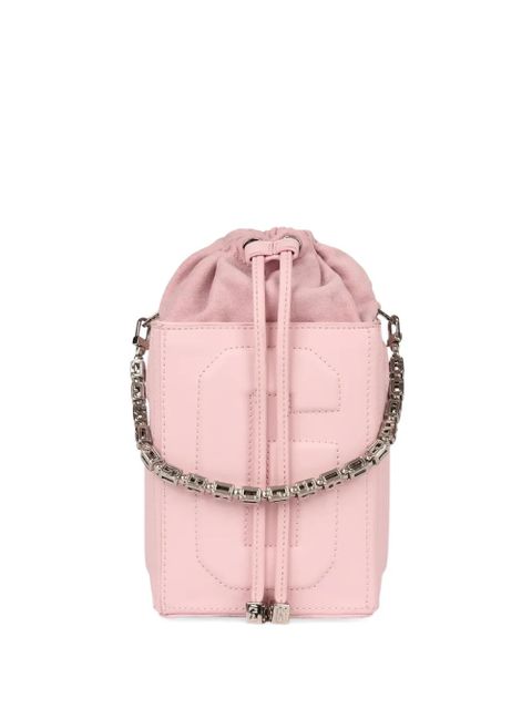GCDS logo-embossed bucket bag - Pink - zdjęcie produktu nr 1