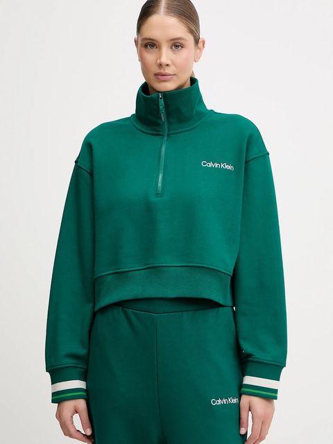 Calvin Klein Performance bluza damska kolor zielony gładka LVGWF5W310 - zdjęcie produktu nr 1