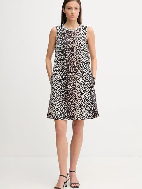 OUI sukienka kolor czarny mini rozkloszowana 93831