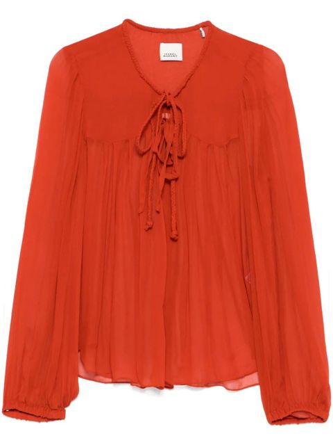 ISABEL MARANT Ametissa blouse - Red - zdjęcie produktu nr 1