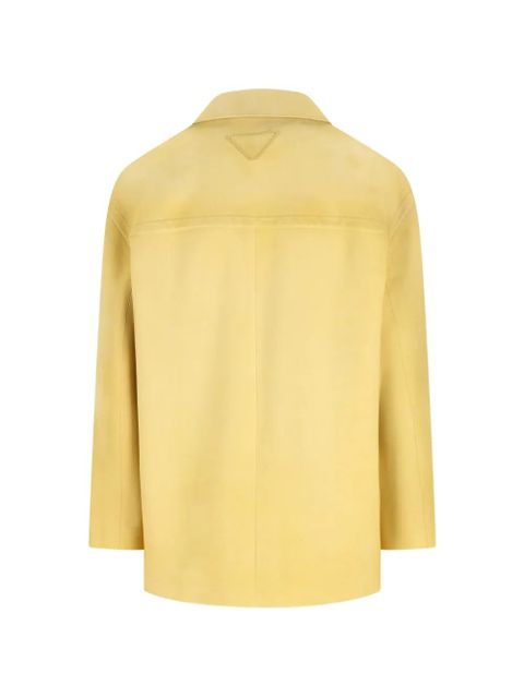 Prada button lambskin jacket - Yellow - zdjęcie produktu nr 2