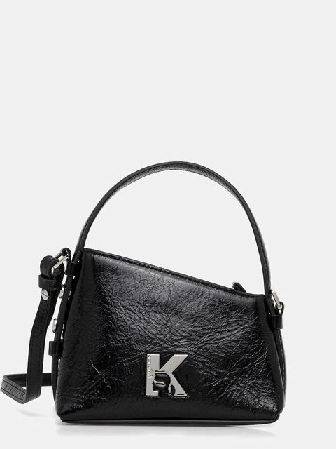 Karl Lagerfeld Jeans torebka skórzana kolor czarny B1W30189 - zdjęcie produktu nr 1