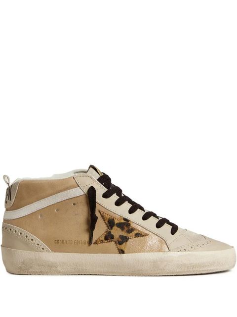 Golden Goose Mid Star leopard-print sneakers - Neutrals - zdjęcie produktu nr 1