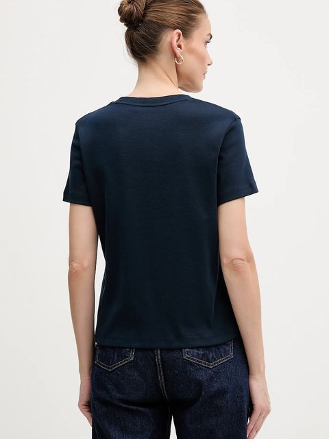 Tommy Hilfiger t-shirt bawełniany damski kolor granatowy WW0WW47880