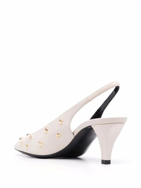 Saint Laurent Carole 60mm studded pumps - Neutrals