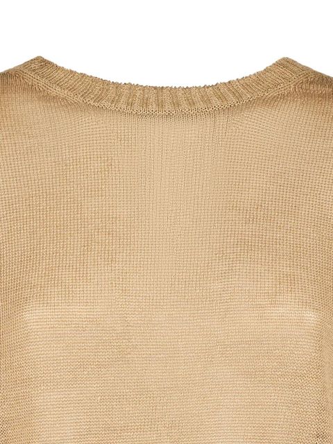 Weekend Max Mara round-neck knitted top - Neutrals