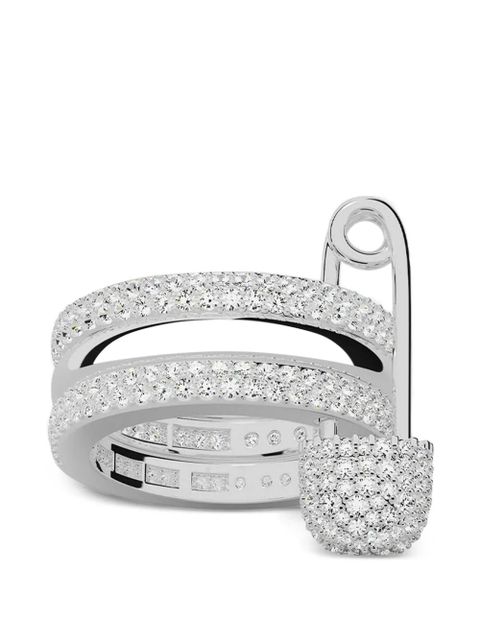 APM Monaco Love, Smile, Bonheur triple-band ring - Silver - zdjęcie produktu nr 1