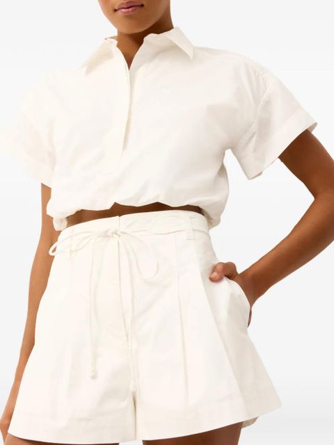 Marie Oliver Sierra crop cotton top - White