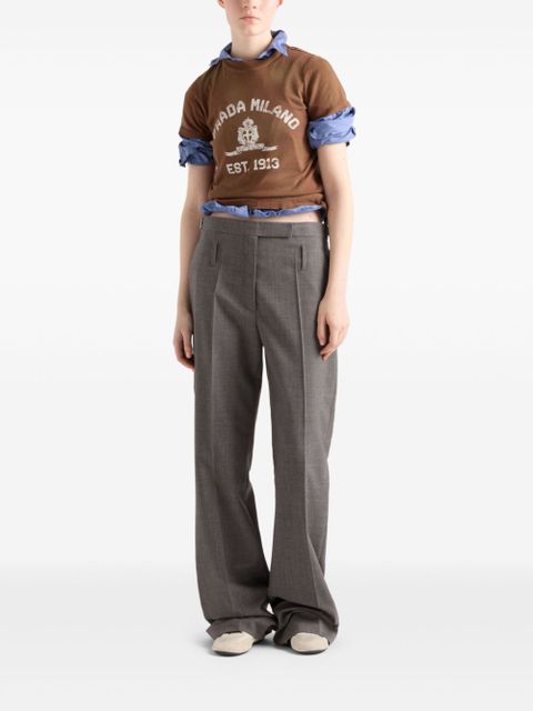 Prada logo-print T-shirt - Brown - zdjęcie produktu nr 2