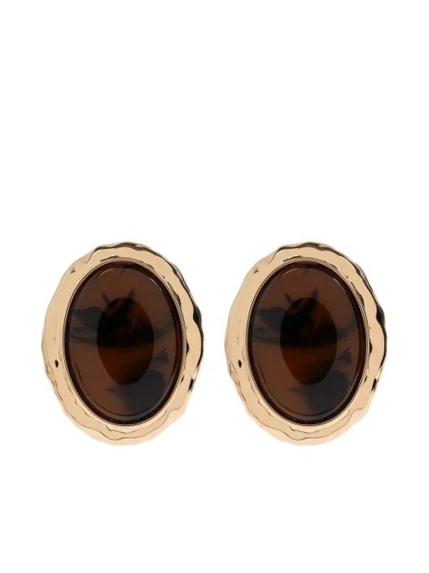 Self-Portrait tortoiseshell round-shape earrings - Gold - zdjęcie produktu nr 1