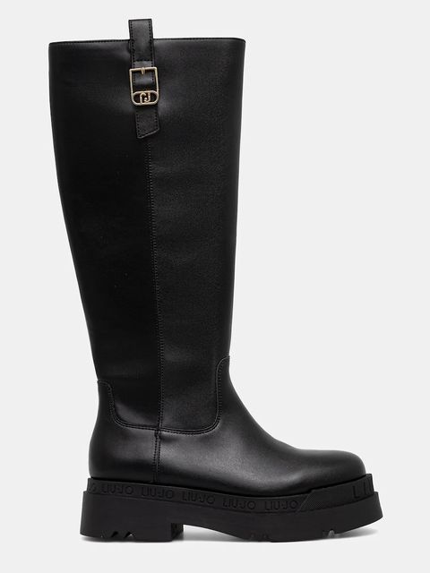 Liu Jo kozaki LOVE 64 damskie kolor czarny na płaskim obcasie SF5069P010222222 - zdjęcie produktu nr 2