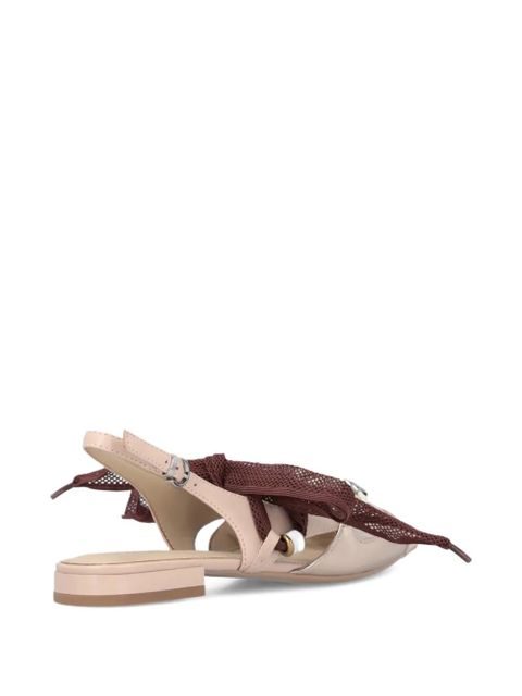 PINKO ribbon-tie ballet flats - Neutrals