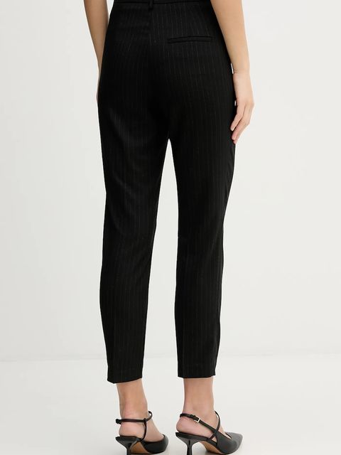 Sisley spodnie damskie kolor czarny dopasowane medium waist 42T7LF07X - zdjęcie produktu nr 2