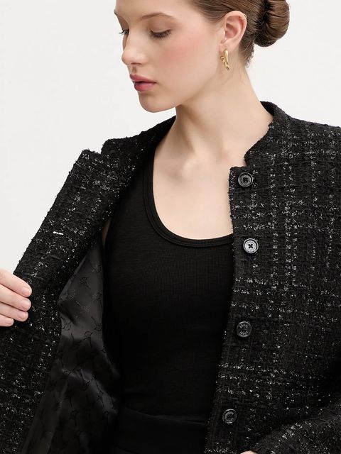 Joop! marynarka kolor czarny jednorzędowa gładka 30100165