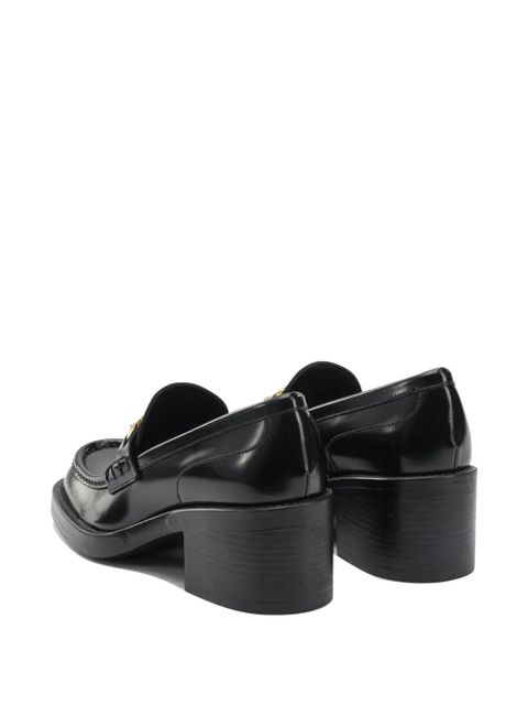 Chloé medallion heeled loafers - Black