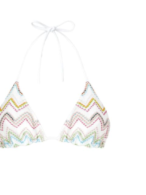 Missoni zigzag-knit bikini set - White