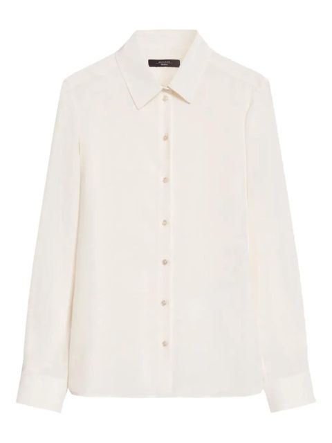 Weekend Max Mara point-collar gathered-cuff shirt - White - zdjęcie produktu nr 1