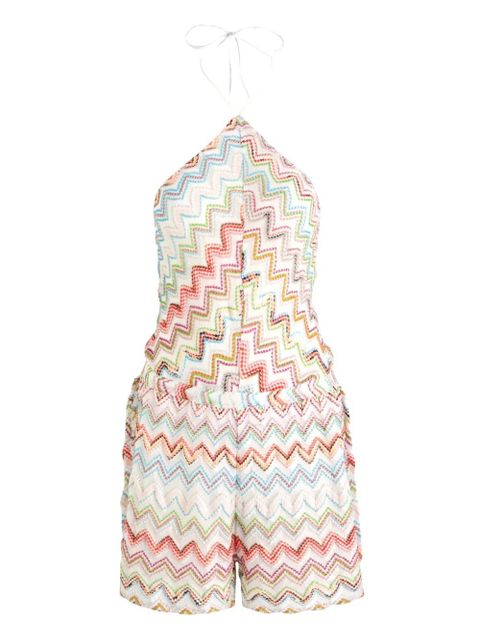 Missoni zigzag-pattern playsuit - White