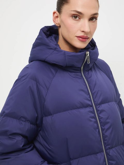 Medicine kurtka puchowa damska kolor fioletowy zimowa oversize