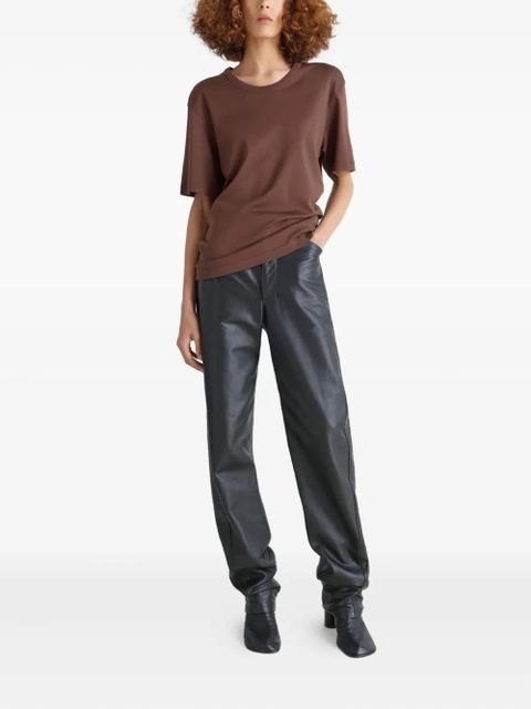 LEMAIRE ribbed crew-neck T-shirt - Brown - zdjęcie produktu nr 2