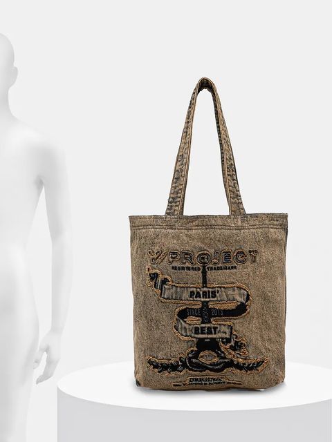 Y/Project torba jeansowa PARIS' BEST TOTE BAG kolor beżowy 620BA004